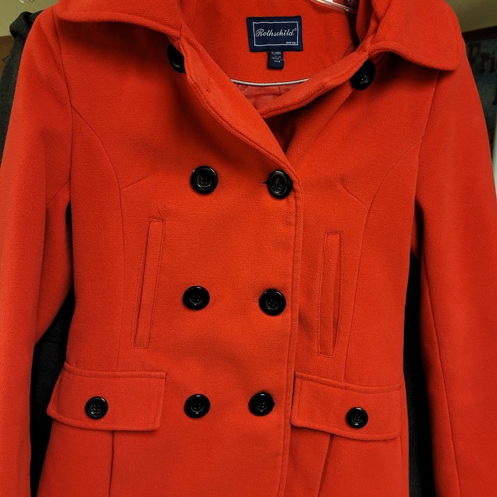 COPY - Girls Red Rothschild Winter Dress Coat